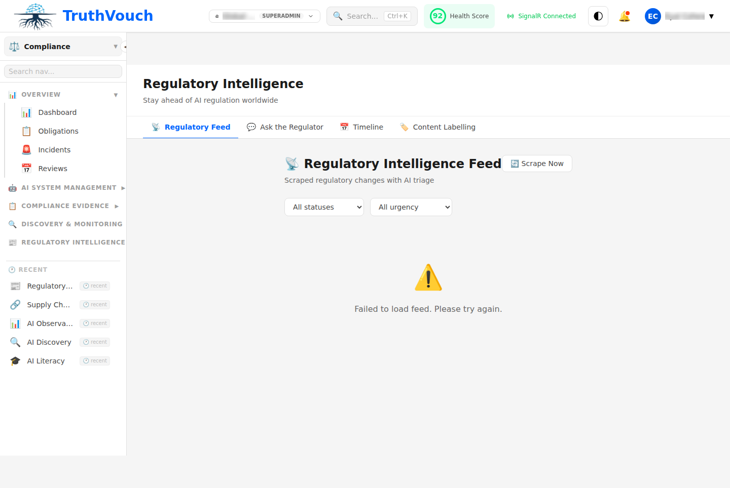 Regulatory intelligence hub with AI-triaged regulatory changes