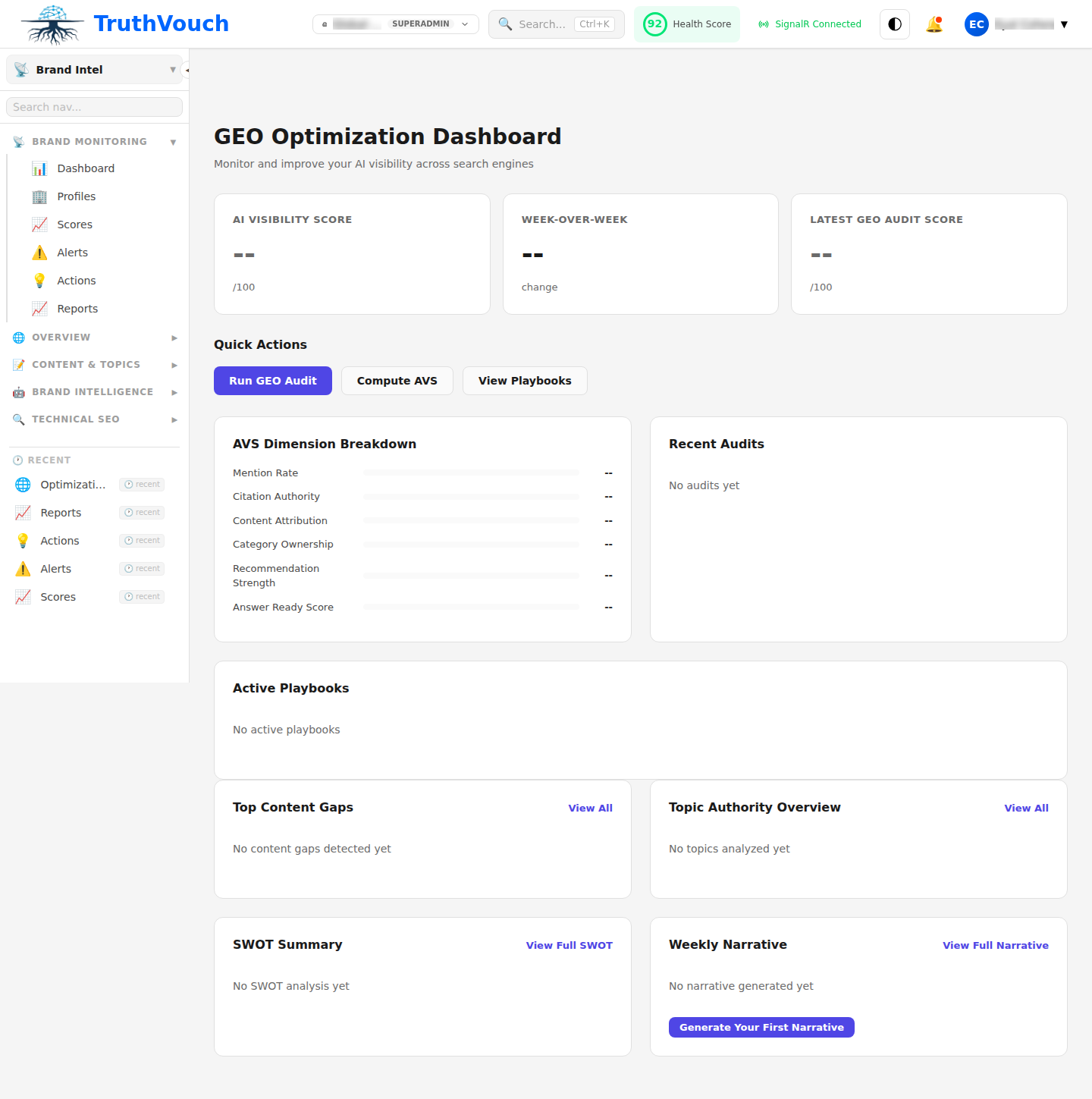 GEO Optimization Dashboard